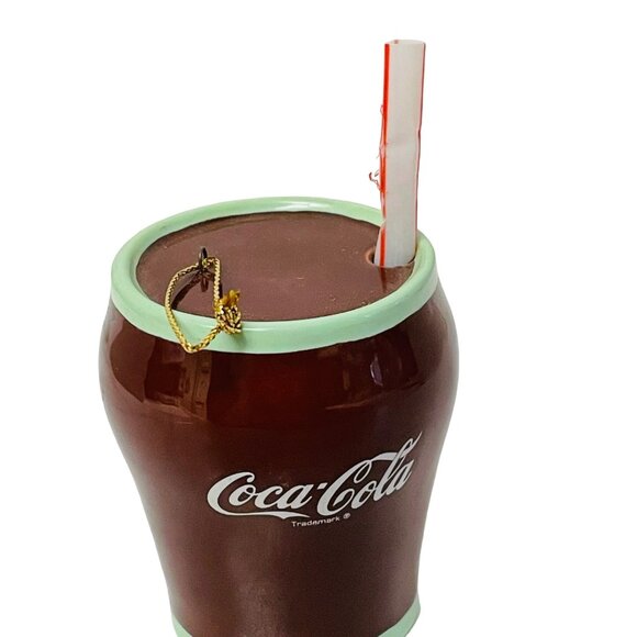 1996 Coca-Cola Soda Can Ornament With Straw - Picture 2 of 5